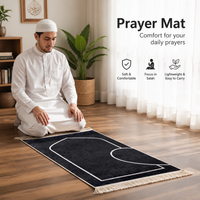 Couple prayer mat set - Couple Prayer Mat Set - Black & White Heart - detail view 3