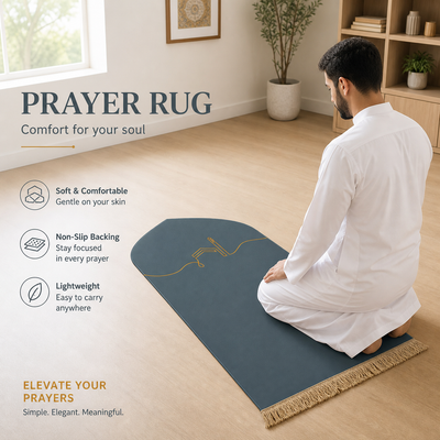Islamic Prayer Rug for Home - Soft Non-Slip Sajjadah, Washable