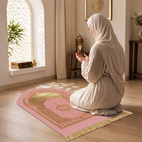 Thick Muslim Prayer Mat 1.1cm - Non-Slip, Machine Washable, 70x110cm