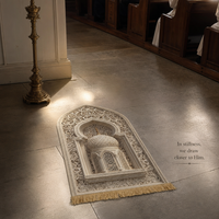 Islamic Prayer Mat Gift Set - Premium Thick Sajjadah, Machine Washable