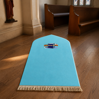 Islamic Prayer Mat Set - Velvet Sajjadah with Fringe, Multi-Color