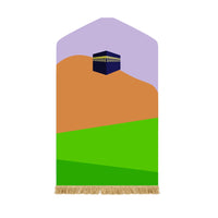 Muslim Prayer Mat with Fringe - Soft Velvet Sajjadah, Machine Washable