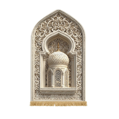 Islamic Prayer Mat Gift Set - Premium Thick Sajjadah, Machine Washable