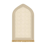 Prayer Mat 1.1cm Flannel Sponge White Border - Muslim Sajjadah