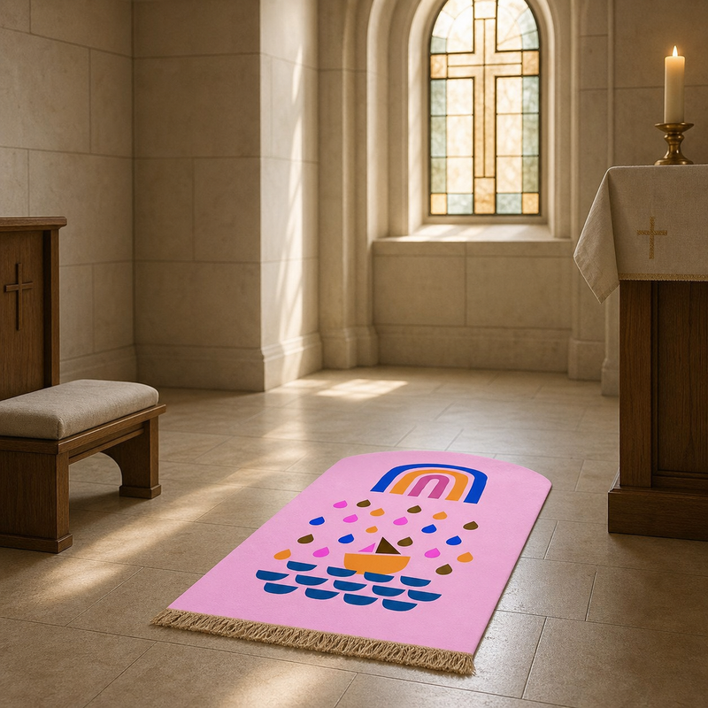 Premium Muslim Prayer Rug - Thick Velvet Sajjadah, Non-Slip Backing