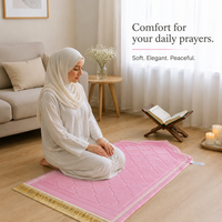 Embroidered thick prayer mat - Embroidered Comfort Mat - Classic Medallion (6 Colors) - detail view 4