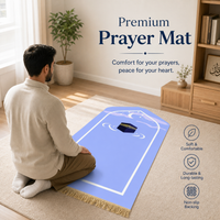 Islamic Prayer Rug Multi-Color Set - Non-Slip Velvet Sajjadah