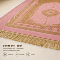 Thick Muslim Prayer Mat 1.1cm - Non-Slip, Machine Washable, 70x110cm
