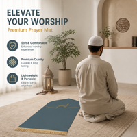 Islamic Prayer Rug for Home - Soft Non-Slip Sajjadah, Washable