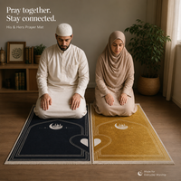 Couple prayer mat set - Couple Prayer Mat Set - Rose & Pearl Gold - detail view 3