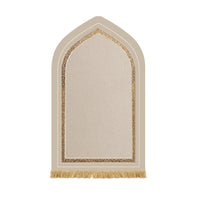 Islamic Prayer Mat White Trim - Thick Flannel Sponge, 70x110cm