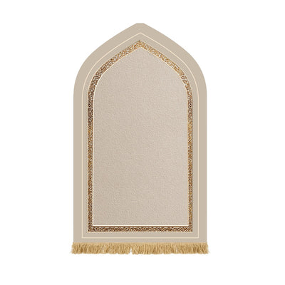 Islamic Prayer Mat White Trim - Thick Flannel Sponge, 70x110cm