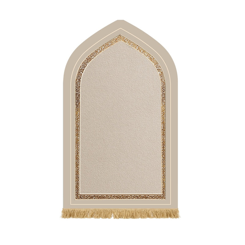 Islamic Prayer Mat White Trim - Thick Flannel Sponge, 70x110cm