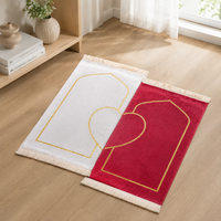 Couple prayer mat set - Couple Prayer Mat Set - Silver & Red Heart - detail view 5